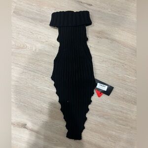 Diesel Black Ribbed Knit Accessory